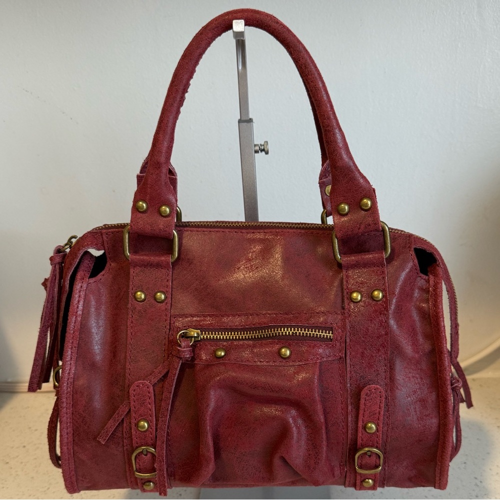 Red Leather Handbag - Picture 2 of 13